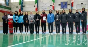 تیم مشکات دماوند پس از قهرمانی در لیگ فوتسال بانوان